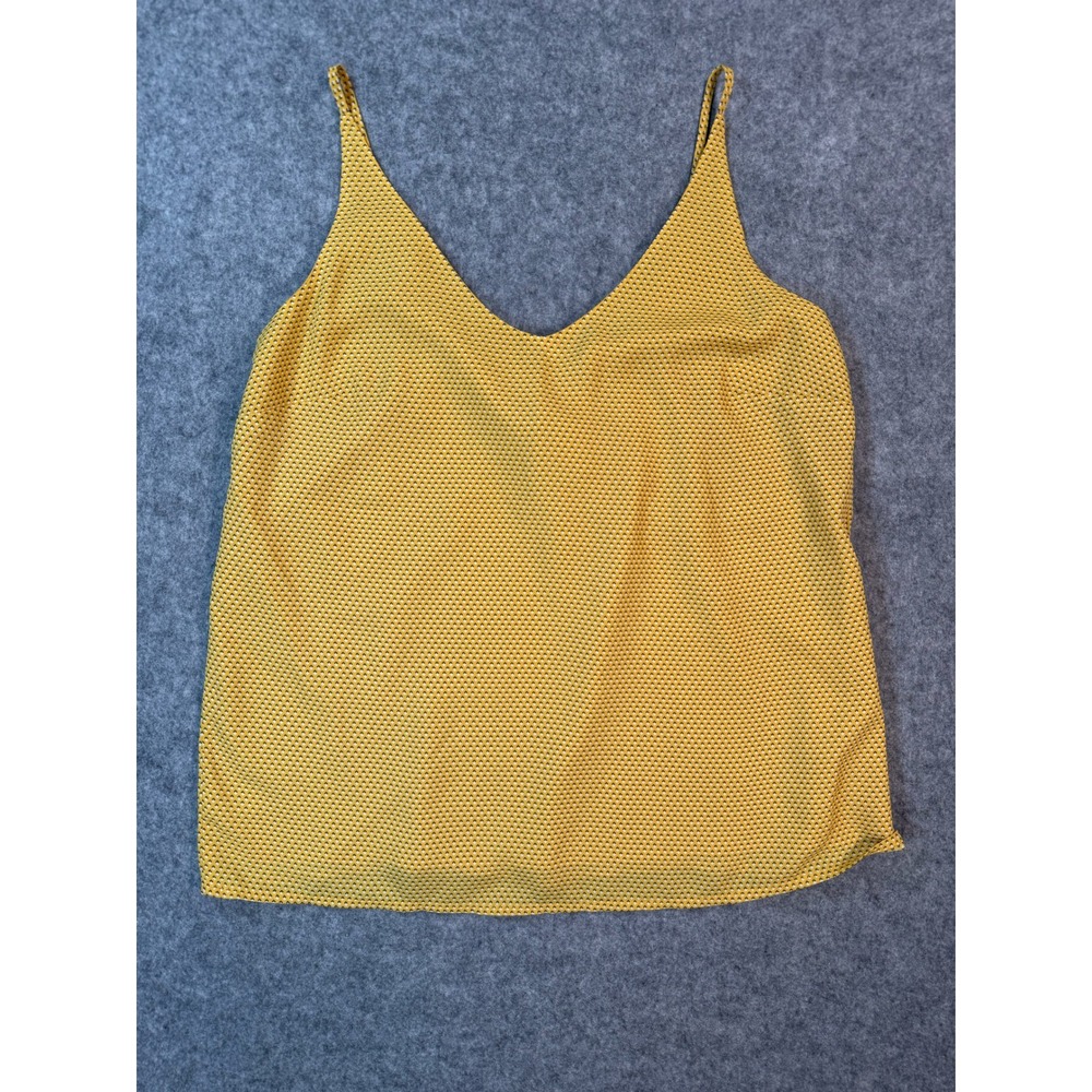 Banana Republic Yellow Geometric Diamond Print V-Neck Camisole Tank Top NWT M